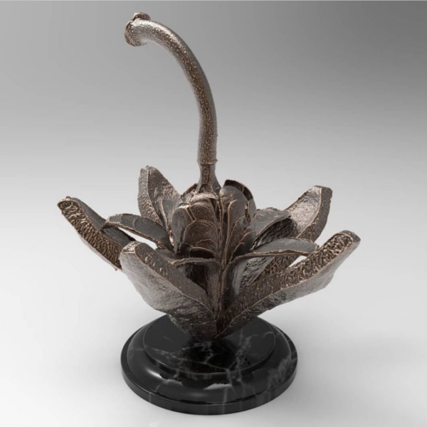 Cast Bronze Mahogany Seed Desk Object