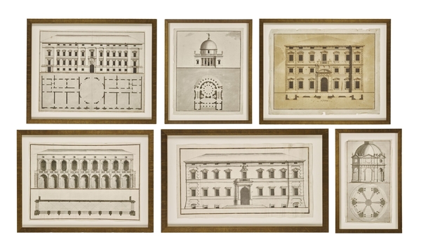 Set of 6 18th Century Architectural Prints